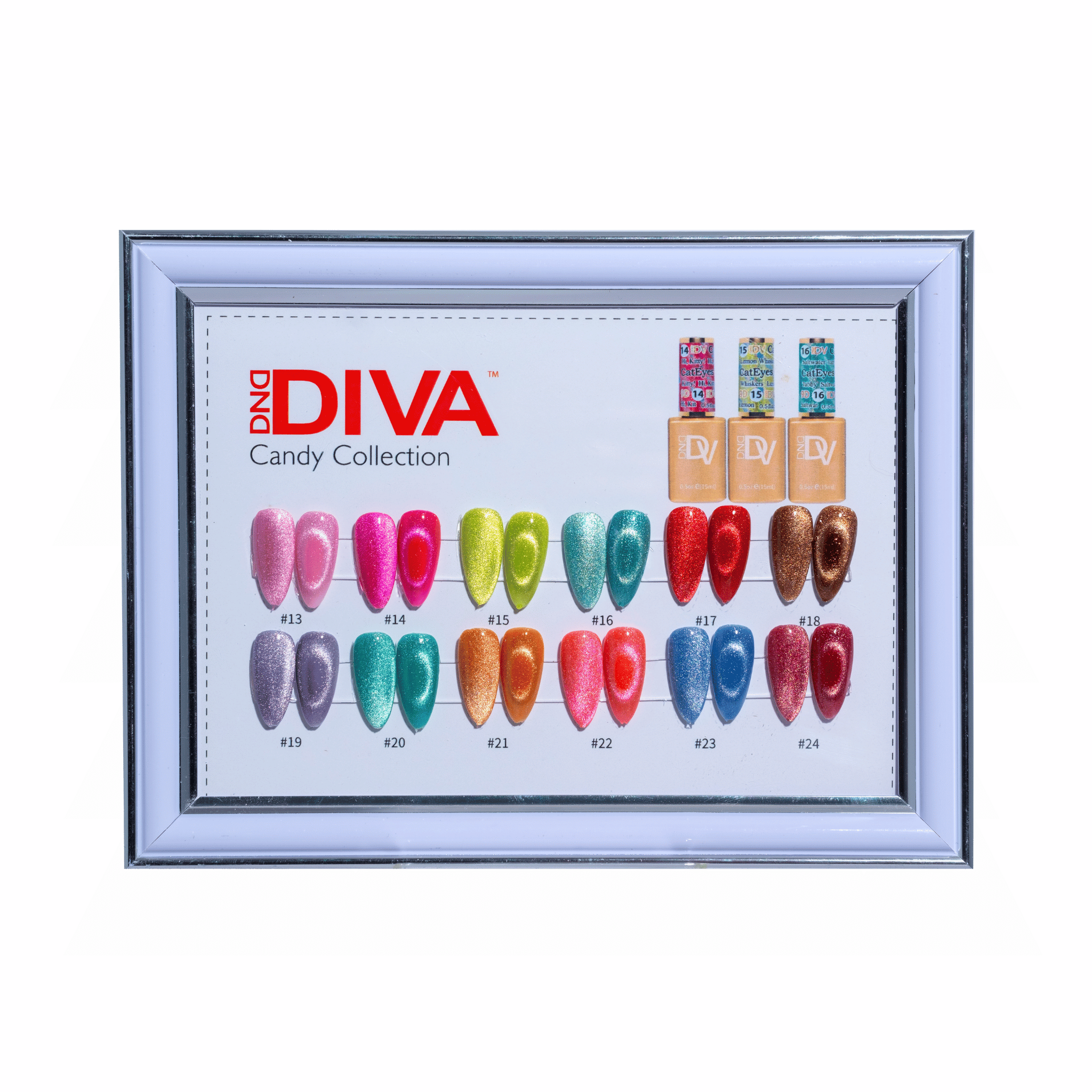 DIVA Framed Color Chart — 9D Cat Eye Candy