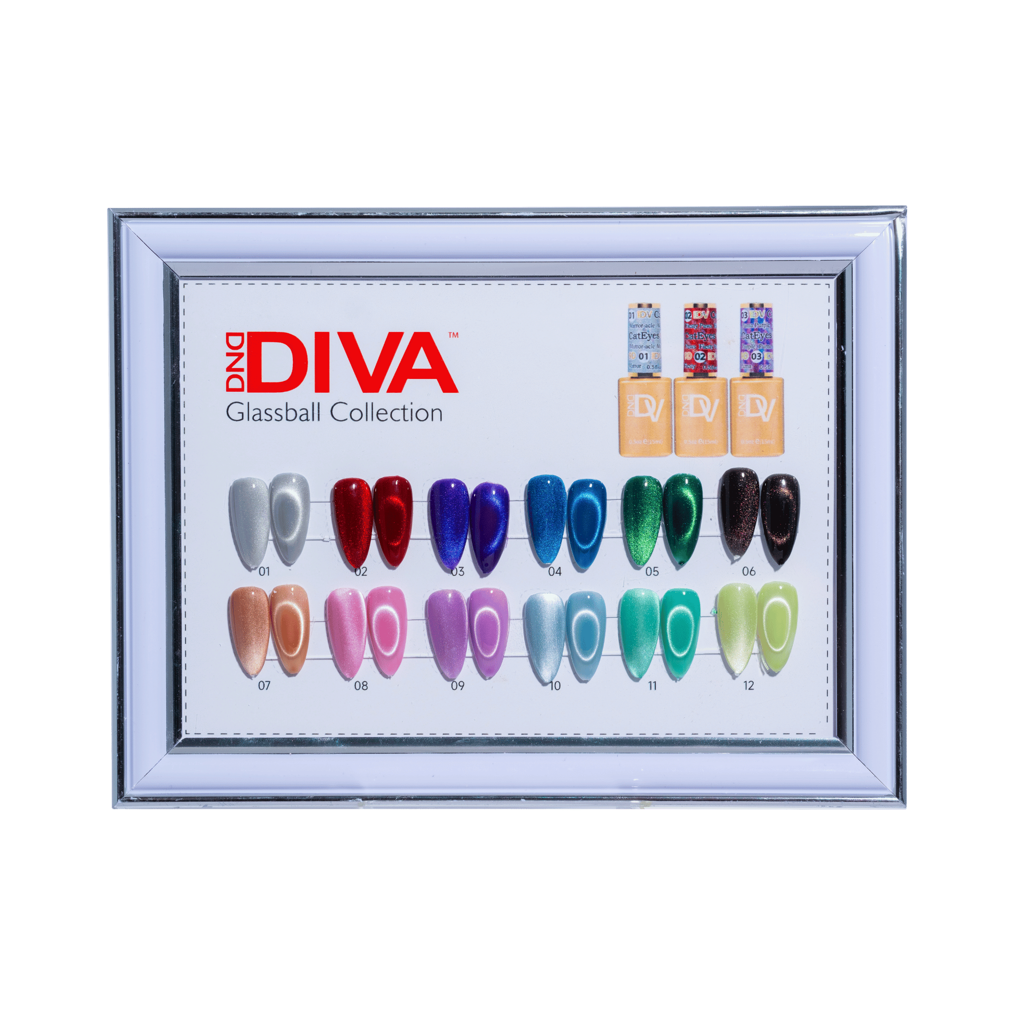DIVA Framed Color Chart — 9D Cat Eye Glassball