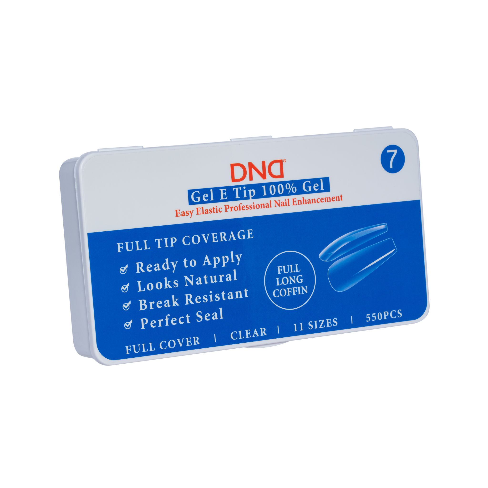 DND Gel E Tips - Full Long Coffin #7