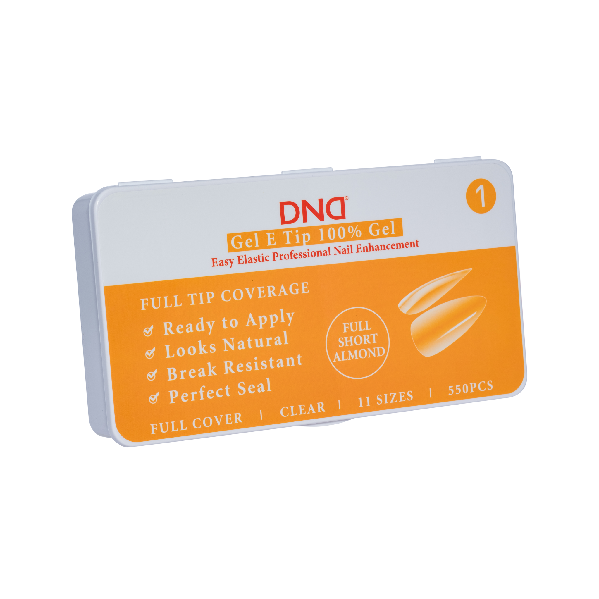 DND Gel E Tips - Full Short Almond #1