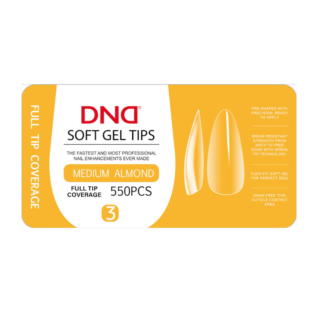DND Soft Gel Tips - Medium Almond #3