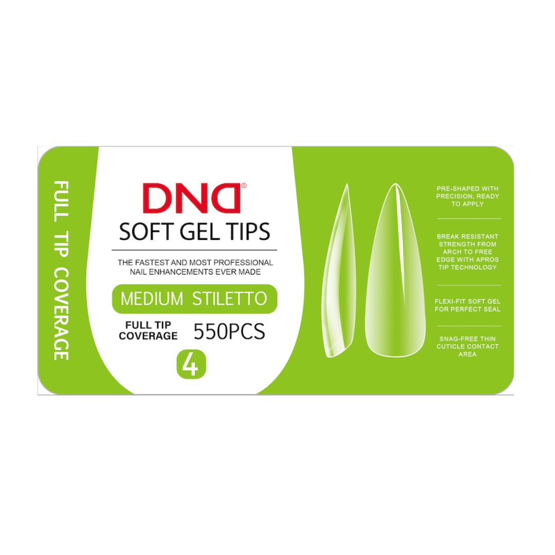 DND Soft Gel Tips - Medium Stiletto #4
